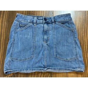 AMERICAN EAGLE Womens Hi Rise Mini Denim Skirt Stretch Blue Casual Size 6